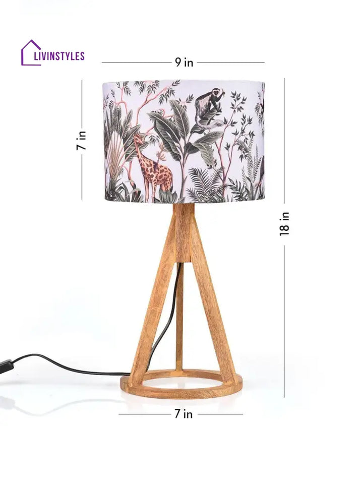 Jungle Trio Wooden Lamp