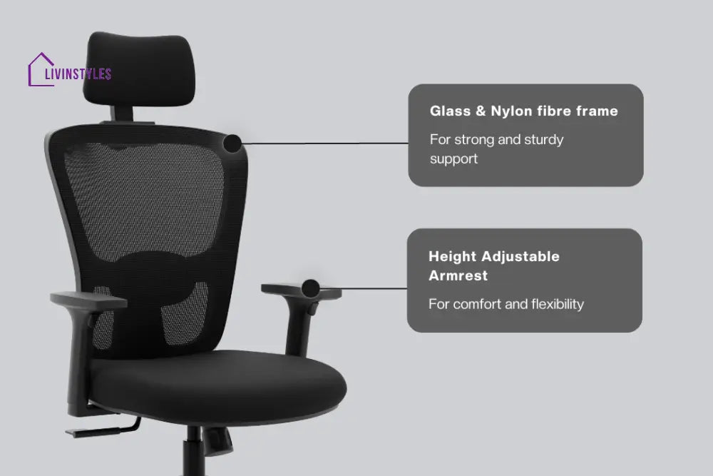 Jupiter Go High Back Mesh Office Chair Efficient Chairs