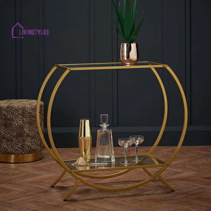 Kamini Console Table With Glass Top