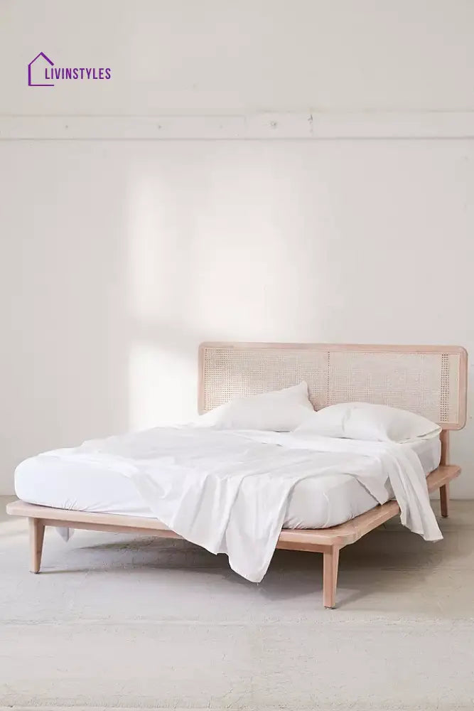 Karina Solid Wood Cane Bed