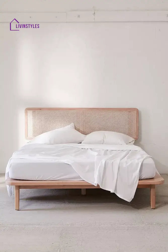 Karina Solid Wood Cane Bed