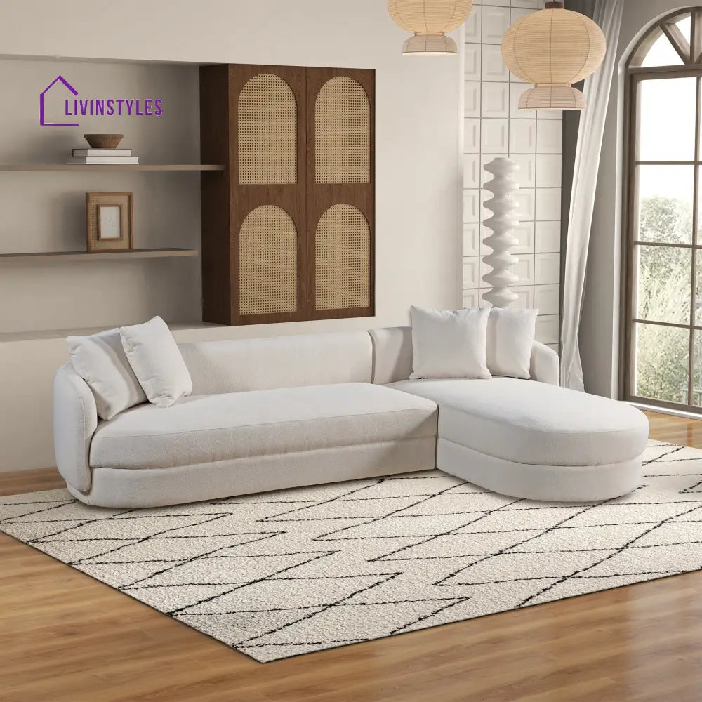 Kartik L Shaped Fabric Sofa For Living Room