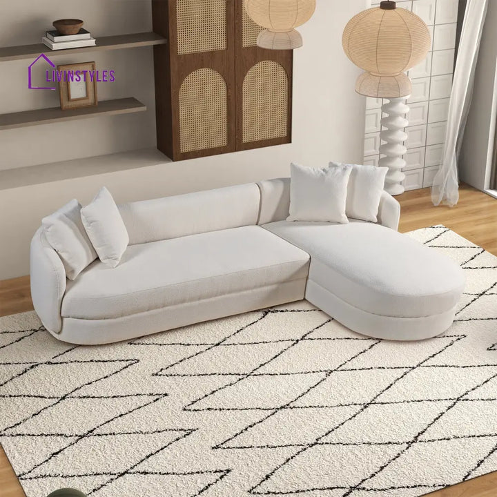 Kartik L Shaped Fabric Sofa For Living Room