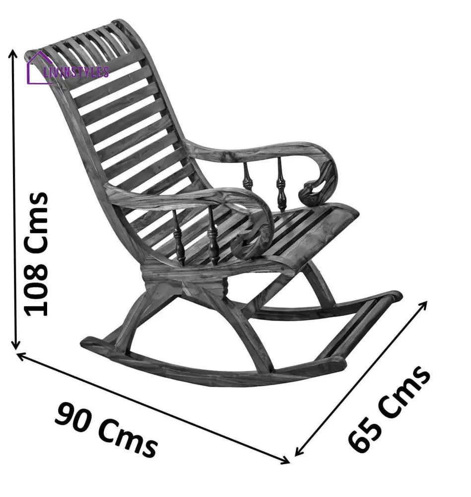 Karuna Sheesham Wood Rocking Chair For Living Room