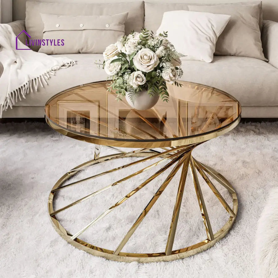 Kashish Glass Top Coffee Table For Living Room