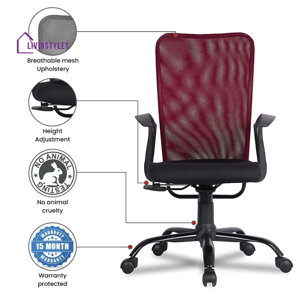 Kashish Seoul Mid Back Basic Chair Basics