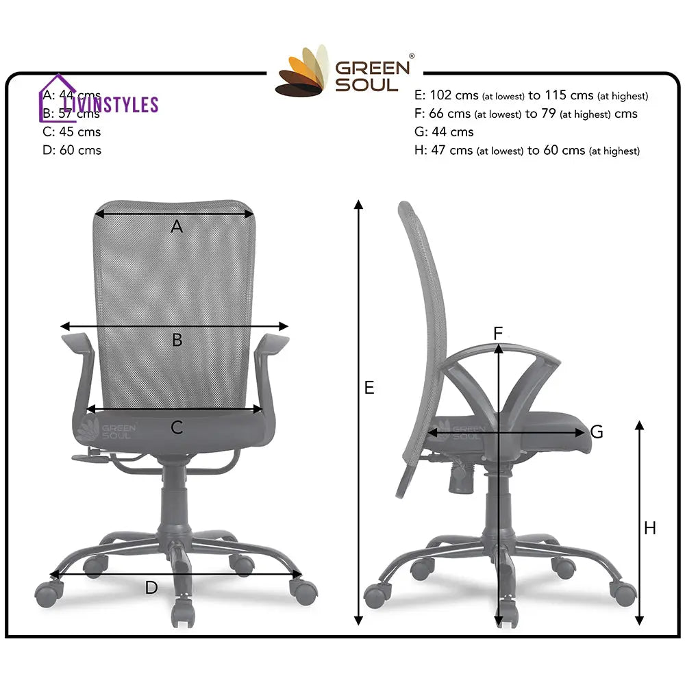 Kashish Seoul Mid Back Basic Chair Basics