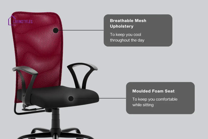 Kashish Seoul Mid Back Basic Chair Basics