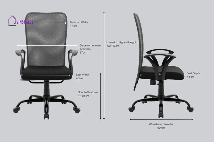 Kashish Seoul Mid Back Basic Chair Basics