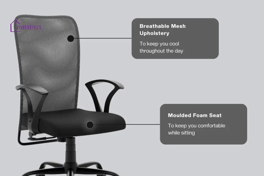 Kashish Seoul Mid Back Basic Chair Basics