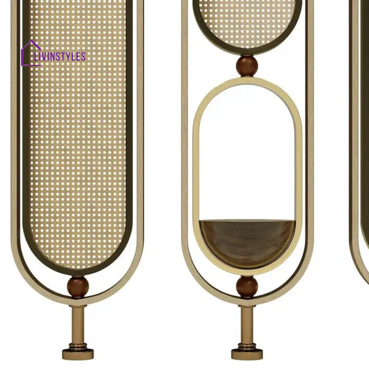 Kavita Stainless Steel Metal Partition In Gold Pvd