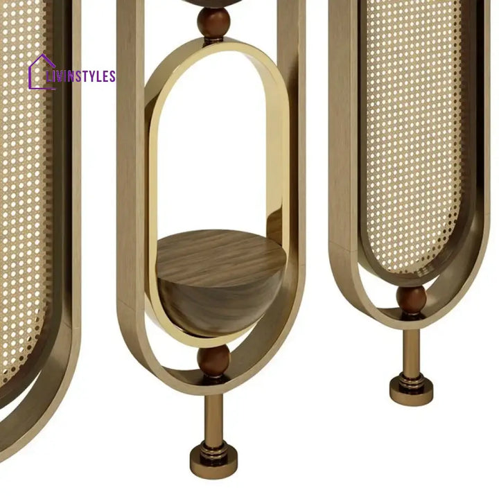 Kavita Stainless Steel Metal Partition In Gold Pvd