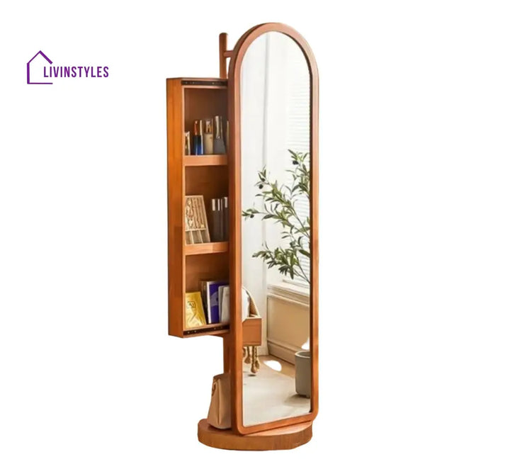 Kavita Wooden Full-Length Mirror With Storage Mirrors