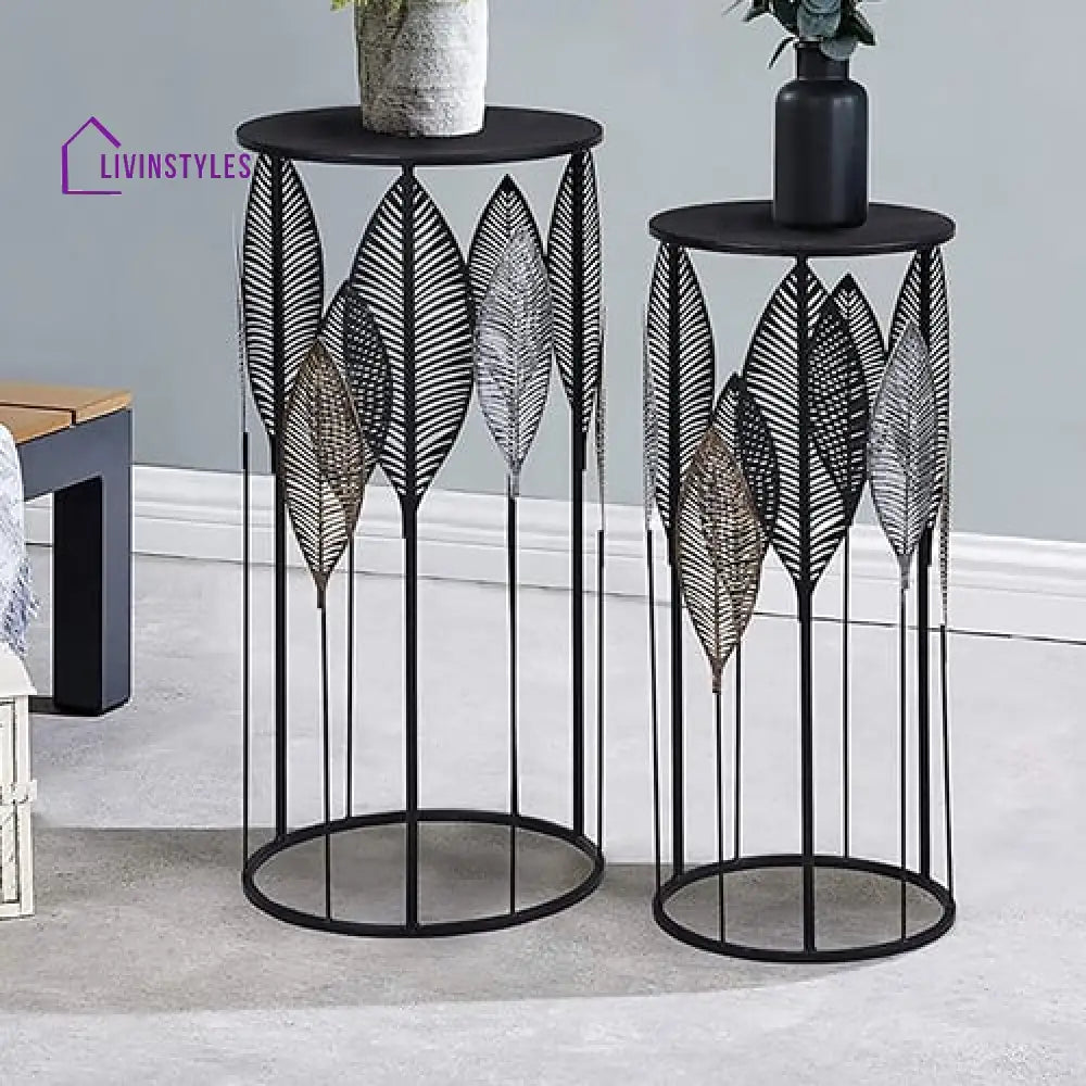 Kavya Metal Black Plant Stand For Balcony