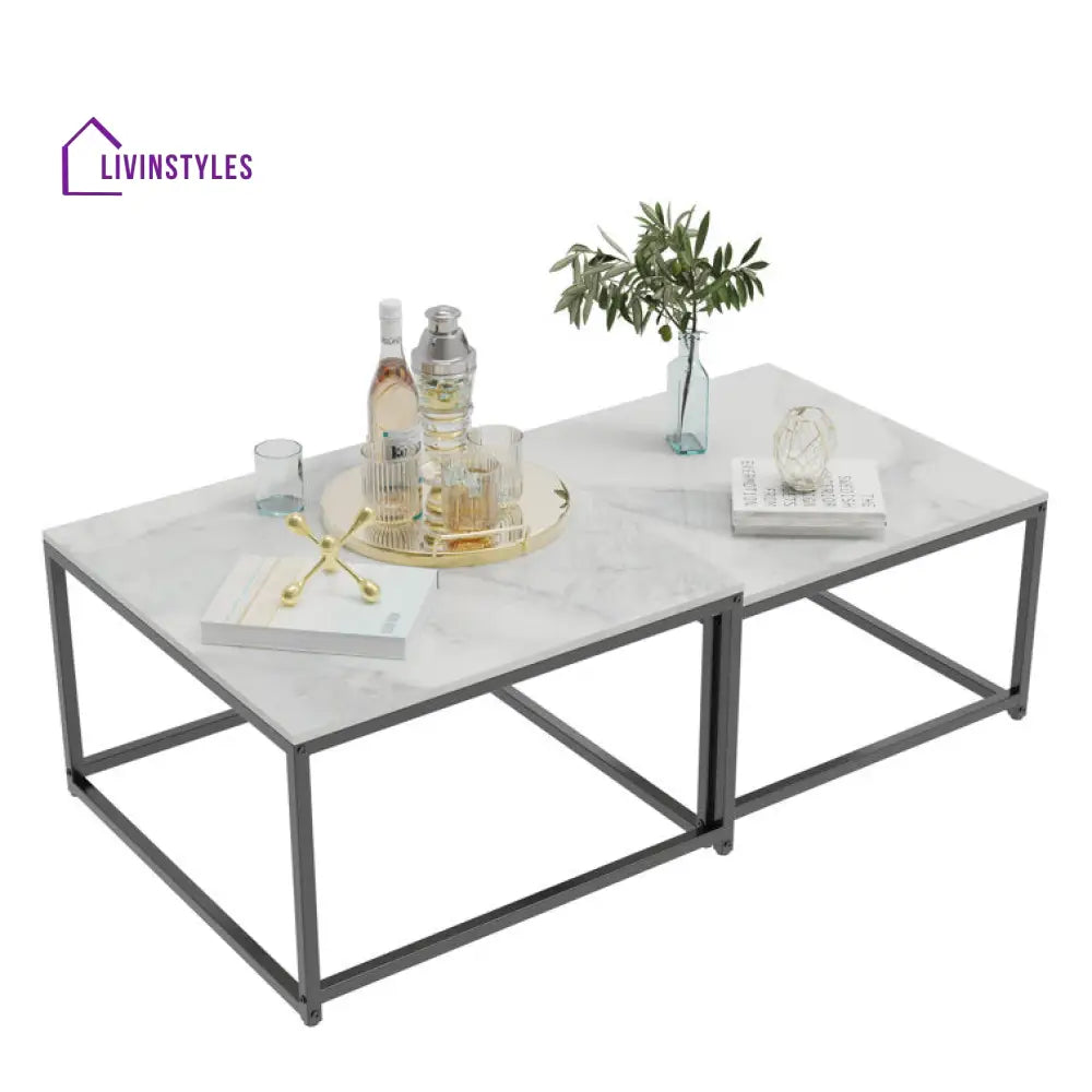 Khushi Marble Top Metal Coffee Table