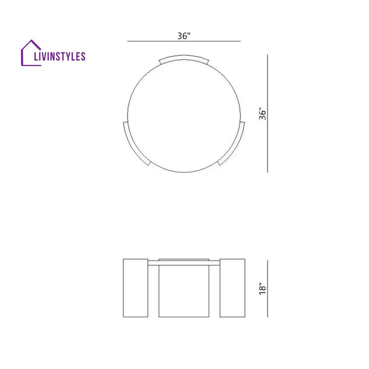 Kirti Set Of Two Coffee Tables With Curved Legs | Elegant Table