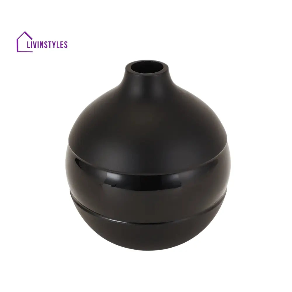 Klova Black Enamel Vase Pot