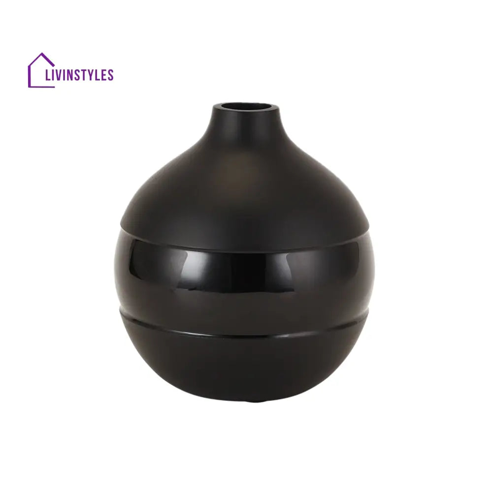 Klova Black Enamel Vase Pot