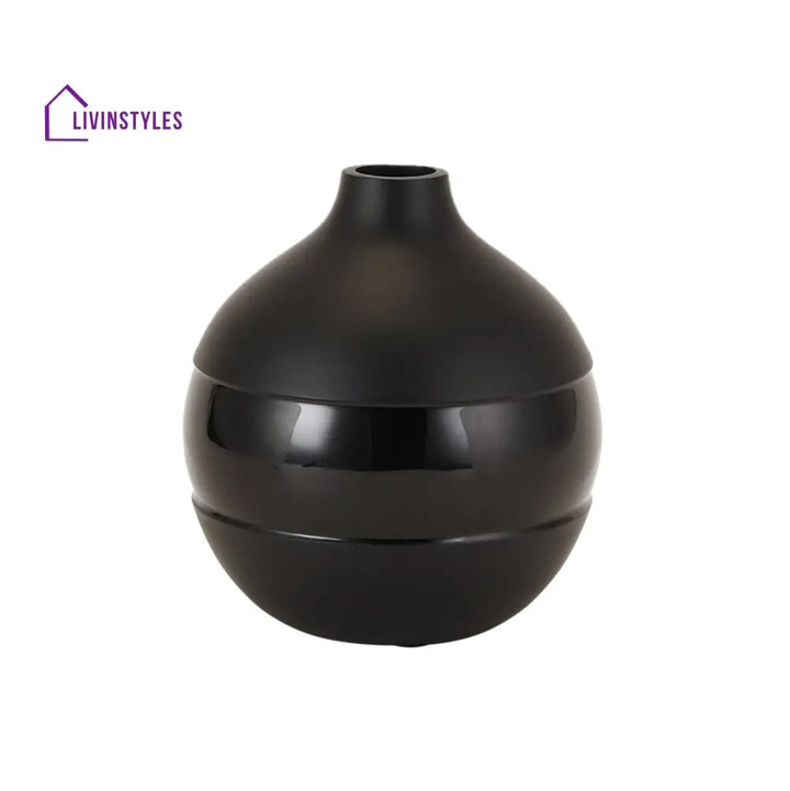 Klova Black Enamel Vase Pot