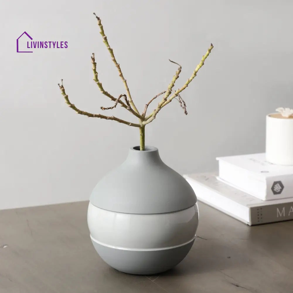 Klova Grey Enamel Vase Pot