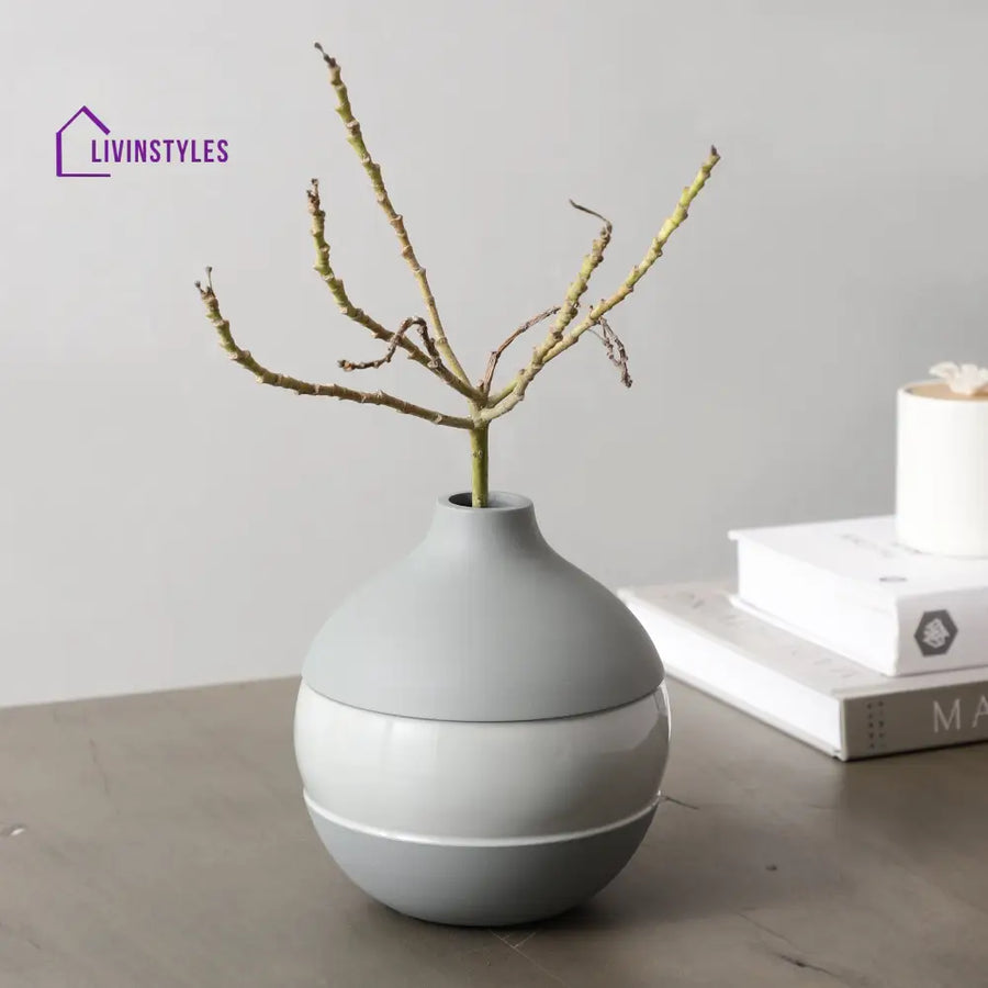 Klova Grey Enamel Vase Pot