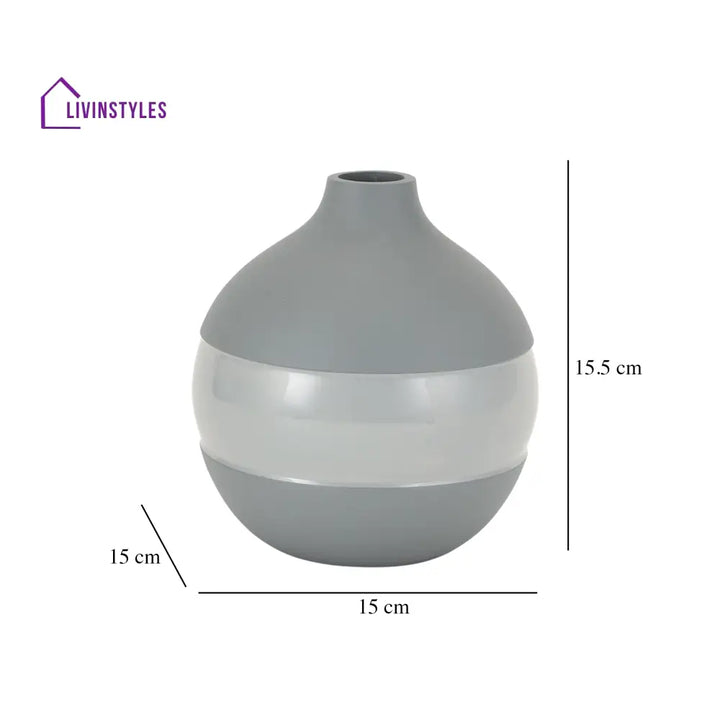 Klova Grey Enamel Vase Pot