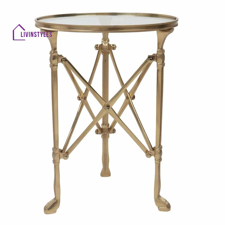 Knobbed Metal Weave Table