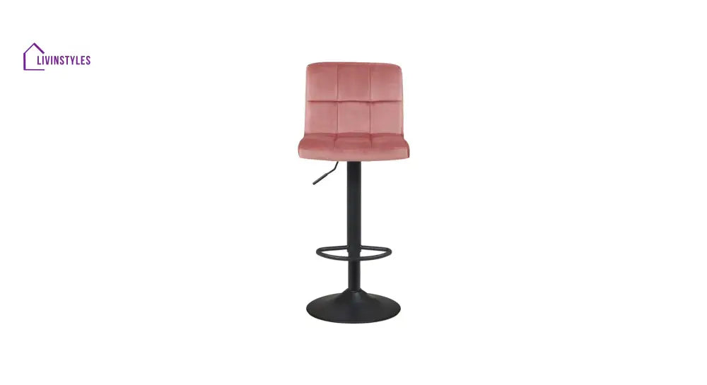 Pink Color Neo Swiel Adjustable Bar Stool