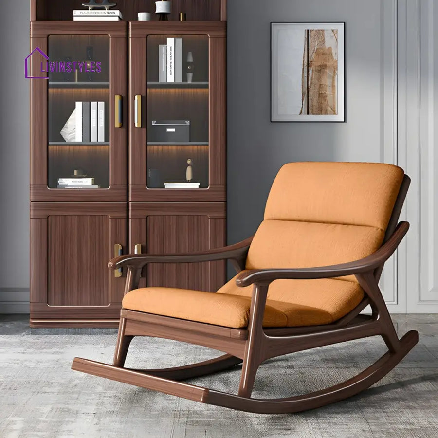 Kyra Solid Wood Rocking Chair for Living Room