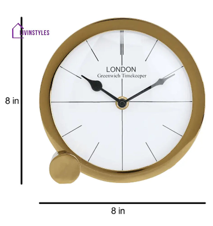 Langston Gold Table Clock