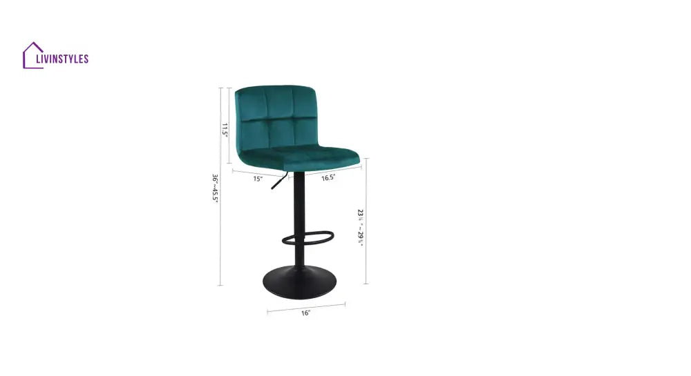 Green Color Neo Swiel Adjustable Bar Stool