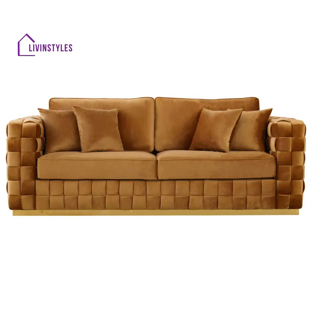 Laxman Three Seater Sofa For Living Room