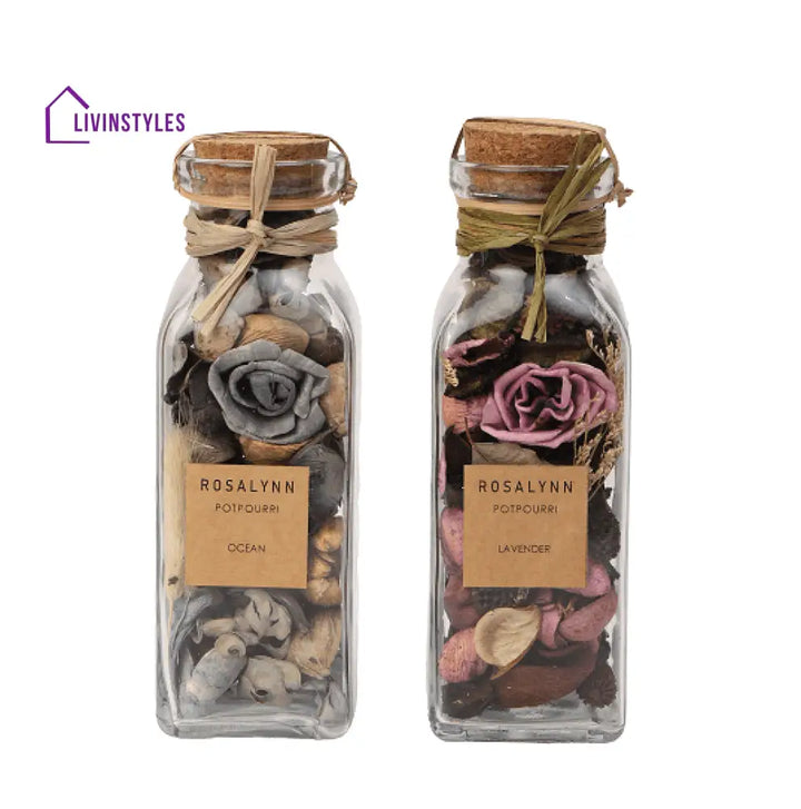 Lea Dried Floral Lavender & Ocean Blue Aromatic Potpourri Set (Big)