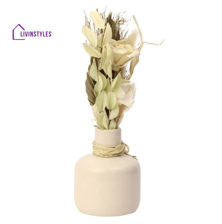 Lea Dried Yellow Delight Small Vase