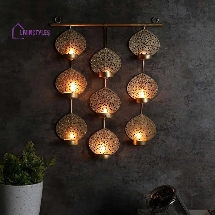 Leaf Hanging Sconces Tealight Holder Tea Light Stand