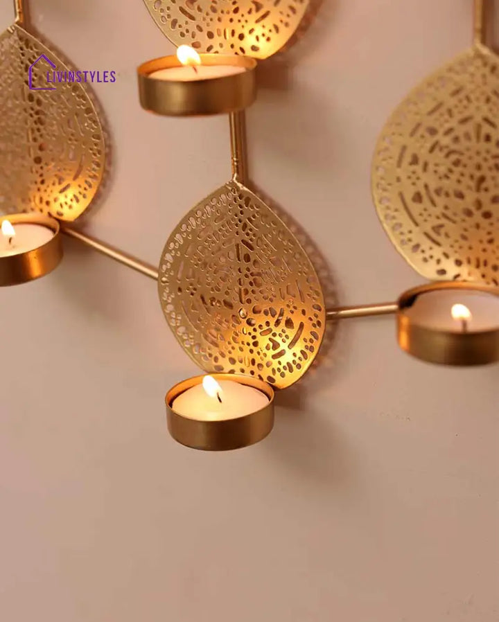 Leaf Hanging Sconces Tealight Holder Tea Light Stand