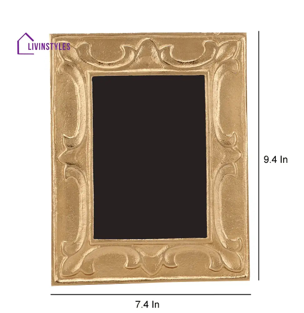 Leaf Pattern Photo Frame Gold Large Size