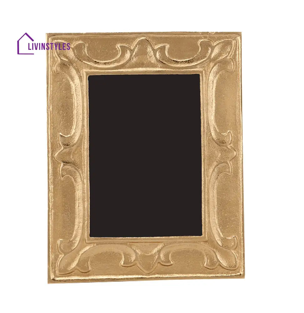 Leaf Pattern Photo Frame Gold Large Size