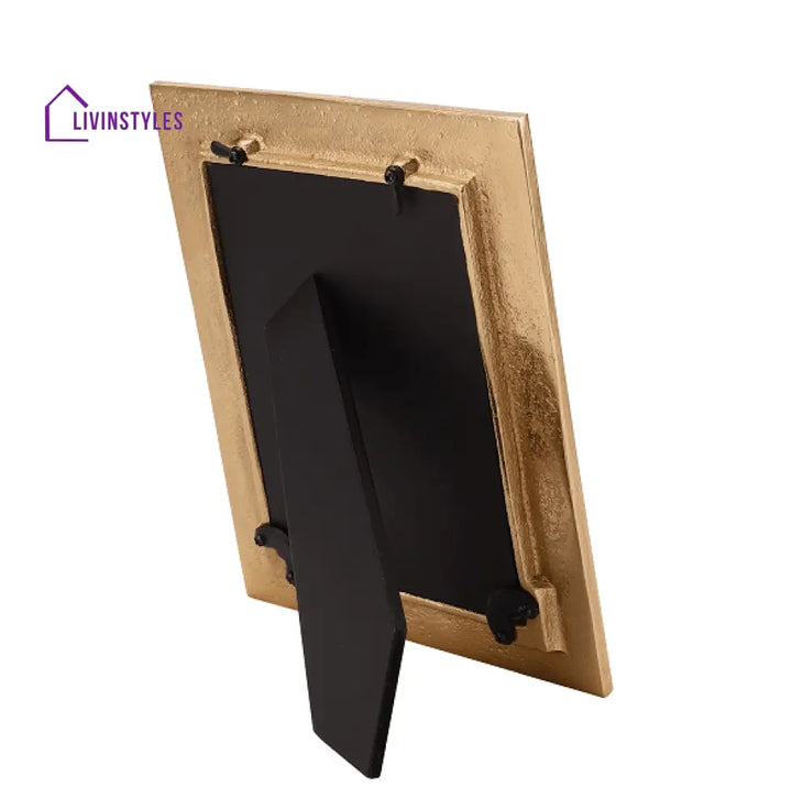 Leaf Pattern Photo Frame Gold Large Size