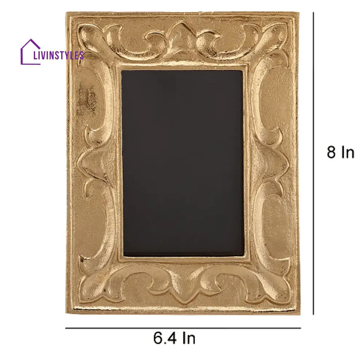 Leaf Pattern Photo Frame Gold Small Size