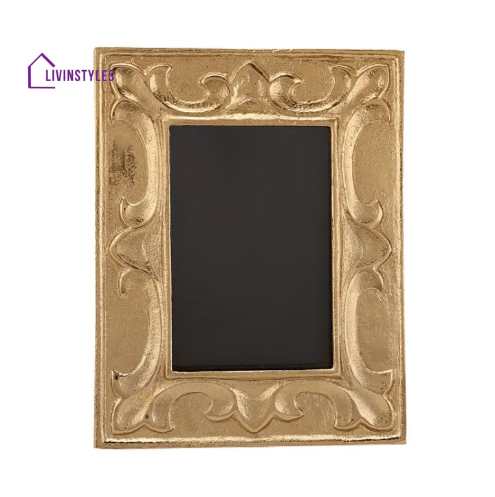 Leaf Pattern Photo Frame Gold Small Size