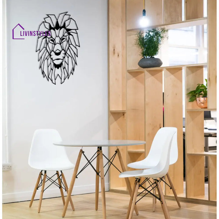 Lion Face Metal Wall Art