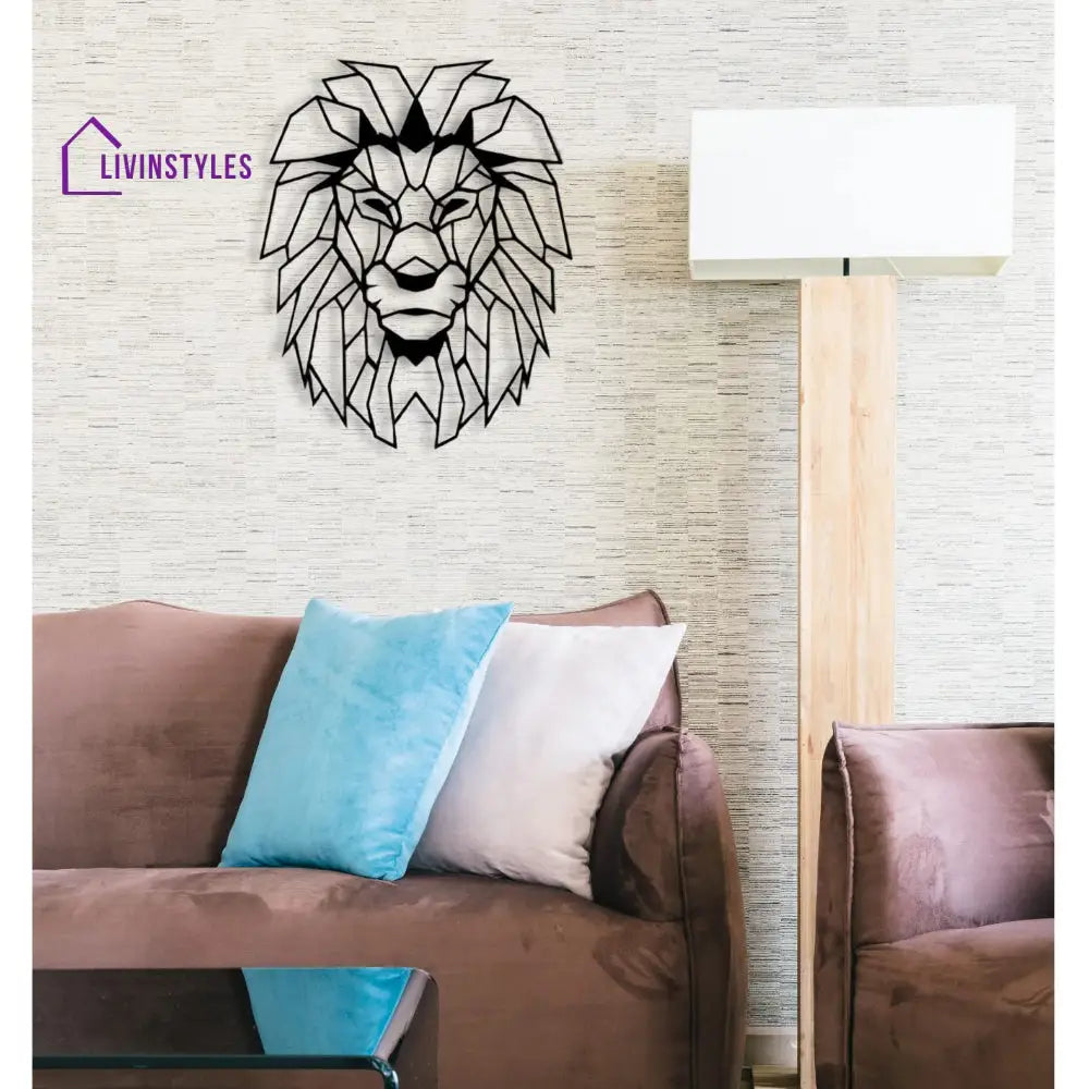 Lion Face Metal Wall Art