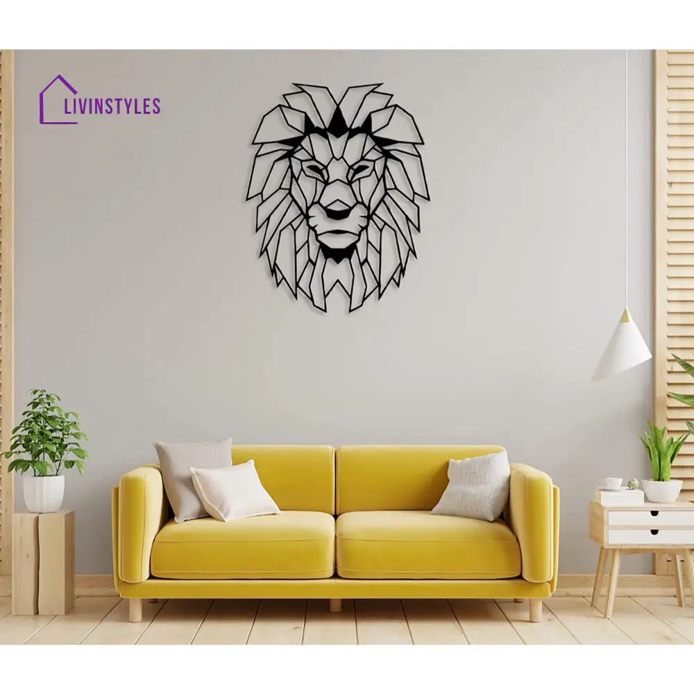 Lion Face Metal Wall Art