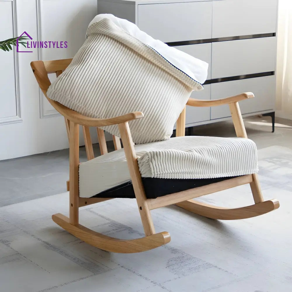 Liora Solid Wood Rocking Chair for Living Room