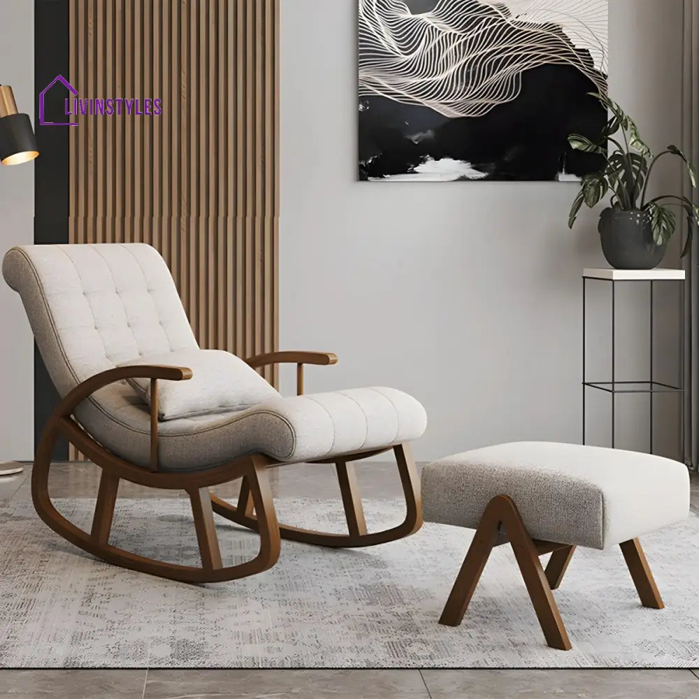 Liora Solid Wood Rocking Chair for Living Room