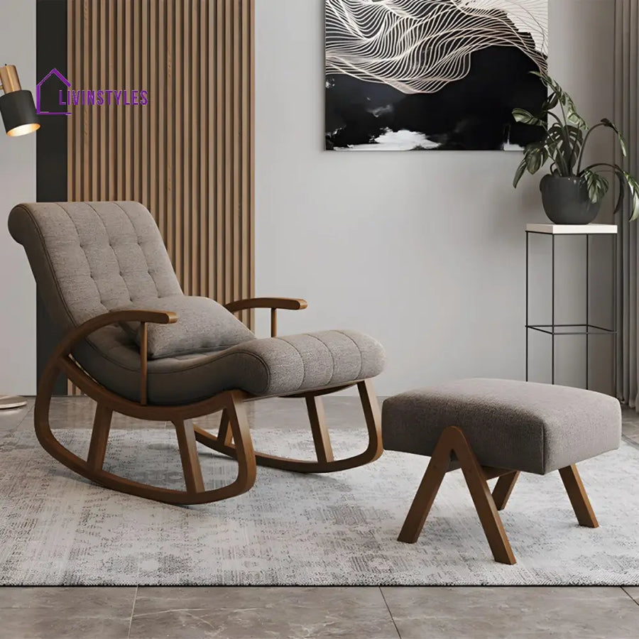 Liora Solid Wood Rocking Chair for Living Room