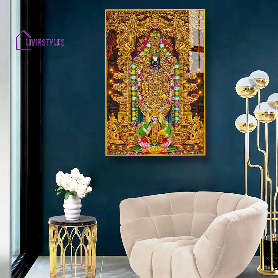 Lord Tirupati Balaji And Goddess Lakshmi Acrylic Wall Paintings & Arts