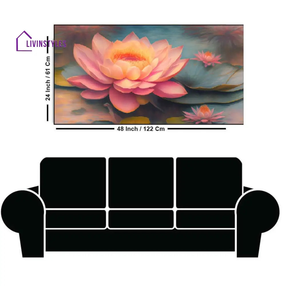 Lotus Flower Serenity Wall Painting