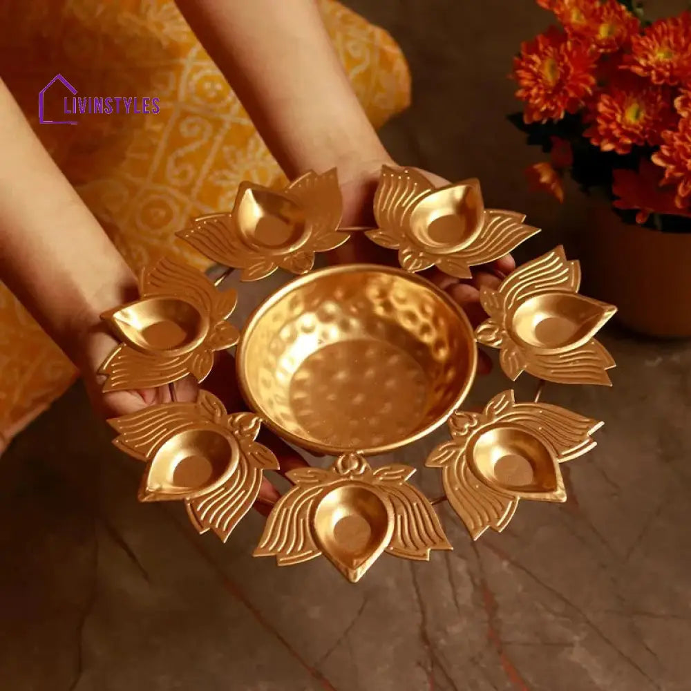 Lotus Inspired Centerpiece Urli Diya